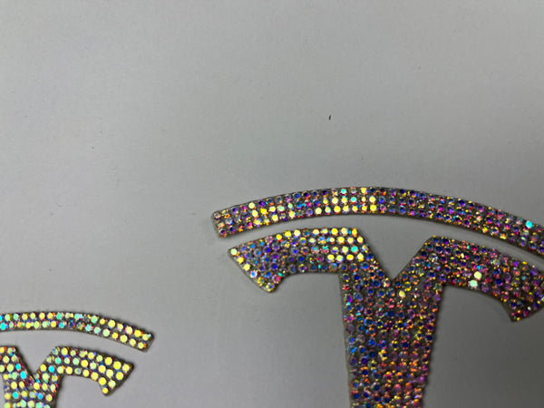 Tesla Model 3 T-Logo Diamant Aufkleber 3er-Set