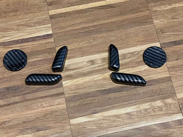 Tesla Model S and X - Cover for the seat adjustment in carbon look