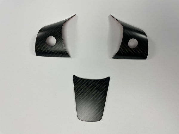 Tesla Model 3 und Y - Echt-Carbon Lenkradabdeckung - 3-teiliges Set