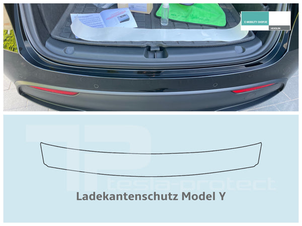 Tesla Model Y Schutzfolie für die Ladekante - Ladekantenschutzfolie Komplett-Set